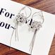 Wholesale New Fashion shiny Zircon Petal Tassel  Earrings for Women Bridal Dating Wedding Jewelry VGE148