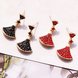 Wholesale Skirts Shaped Earring Hook Needle Zircon Elegant Earring jewelry for women Dangle Earring VGE161