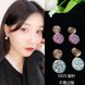 Wholesale New Fashion Round Drop Earrings Women's Geometric Mermaid Sequins Alloy 5 Color Earrings Korean Gold Bijoux Jewelry Gifts VGE175