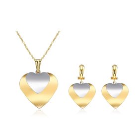 Wholesale Classic Gold Heart Jewelry Set TGGPJS169