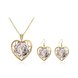 Wholesale Classic Gold Heart Jewelry Set TGGPJS192
