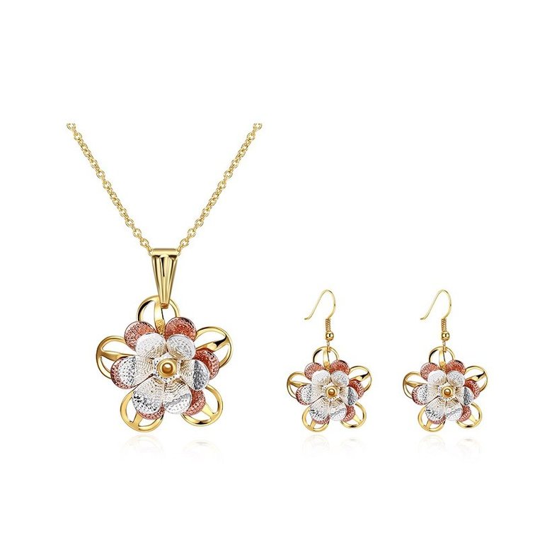 Wholesale Classic Gold Plant Jewelry Set TGGPJS196