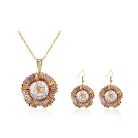 Wholesale Classic Gold Plant Jewelry Set TGGPJS200