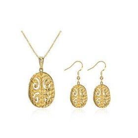 Wholesale Classic Gold Round Jewelry Set TGGPJS236