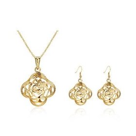 Wholesale Classic Gold Plant Jewelry Set TGGPJS254