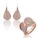 Wholesale Trendy Rose Gold Round Rhinestone Jewelry Set TGGPJS029
