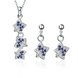 Wholesale Trendy Silver Plant CZ Jewelry Set TGSPJS380