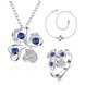 Wholesale Trendy Silver Plant Glass Jewelry Set TGSPJS417
