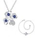Wholesale Trendy Silver Plant Glass Jewelry Set TGSPJS437