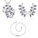 Wholesale Trendy Silver Plant CZ Jewelry Set TGSPJS534