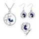 Wholesale Classic Silver Round CZ Jewelry Set TGSPJS677