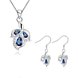 Wholesale Romantic Silver Plant CZ Jewelry Set TGSPJS712