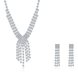 Wholesale Romantic Silver White Crystal Jewelry Set TGSPJS063