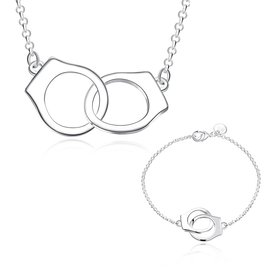 Wholesale Romantic Silver Round Jewelry Set TGSPJS066