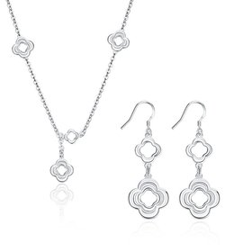 Wholesale Trendy Silver Plant Jewelry Set TGSPJS530