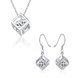 Wholesale Trendy Silver CZ Jewelry Set TGSPJS071