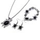 Wholesale Antique Silver Tortoise Glass Jewelry Set TGSPJS144