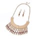 Wholesale Fashion Antique Gold Geometric Glass Jewelry Set TGSPJS158