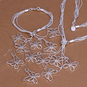 Wholesale Trendy Silver Insect Jewelry Set TGSPJS300