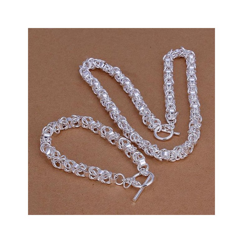 Wholesale Trendy Silver Round Jewelry Set TGSPJS337