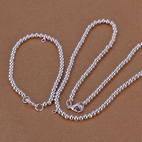 Wholesale Trendy Silver Ball Jewelry Set TGSPJS361