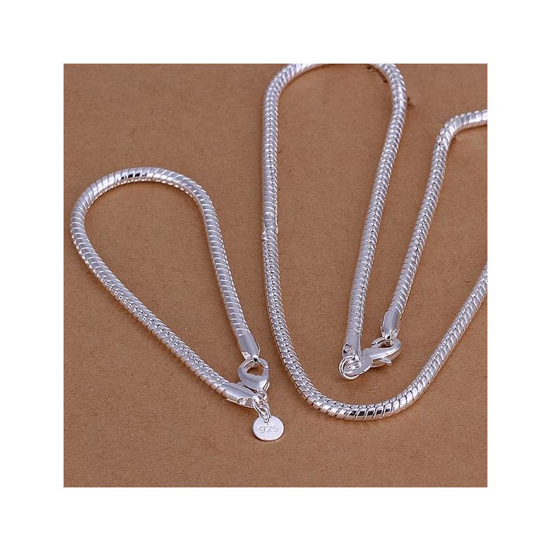 Wholesale Classic Silver Round Jewelry Set TGSPJS377