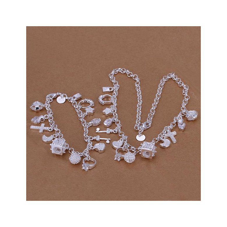 Wholesale Romantic Silver Moon Crystal Jewelry Set TGSPJS389