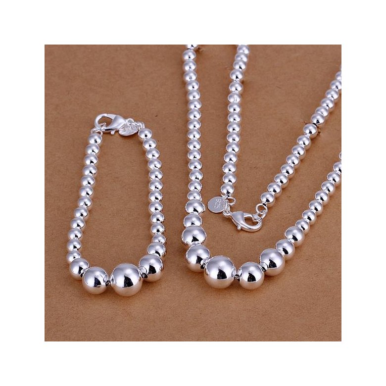 Wholesale Classic Silver Ball Jewelry Set TGSPJS405