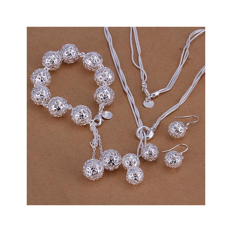 Wholesale Trendy Silver Ball Jewelry Set TGSPJS496