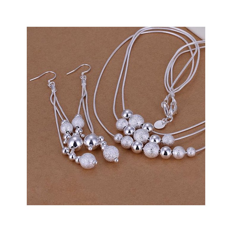 Wholesale Classic Silver Round Jewelry Set TGSPJS521