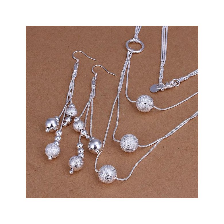 Wholesale Trendy Silver Ball Jewelry Set TGSPJS526