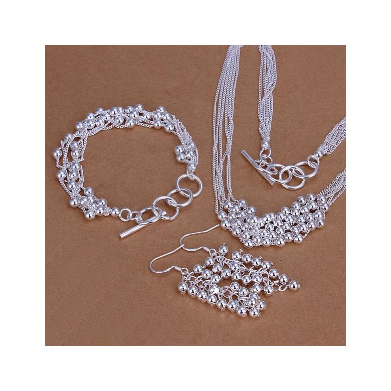 Wholesale Trendy Silver Ball Jewelry Set TGSPJS551