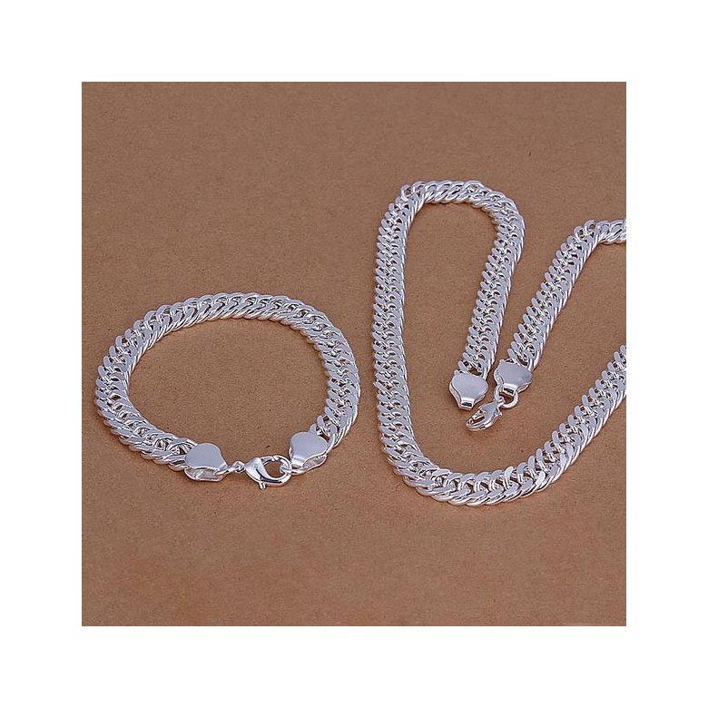 Wholesale Classic Silver Round Jewelry Set TGSPJS566