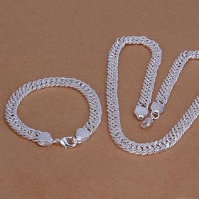 Wholesale Classic Silver Round Jewelry Set TGSPJS566