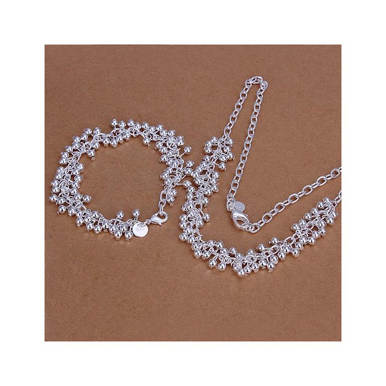 Wholesale Classic Silver Ball Jewelry Set TGSPJS597