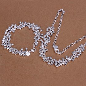 Wholesale Classic Silver Ball Jewelry Set TGSPJS597