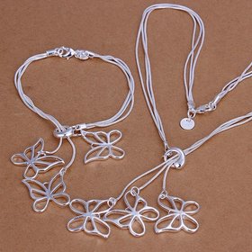 Wholesale Classic Silver Insect Jewelry Set TGSPJS601
