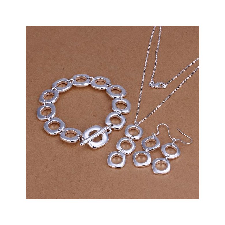 Wholesale Trendy Silver Round Jewelry Set TGSPJS613