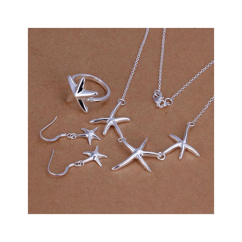 Wholesale Trendy Silver Star Jewelry Set TGSPJS636