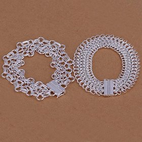 Wholesale Romantic Silver Round Jewelry SetLovers TGSPJS690