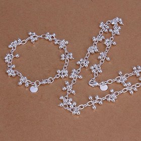 Wholesale Trendy Silver Round Jewelry Set TGSPJS696