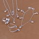 Wholesale Romantic Silver Water Drop Jewelry Set TGSPJS705