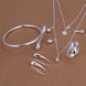 Wholesale Trendy Silver Water Drop Jewelry Set TGSPJS707