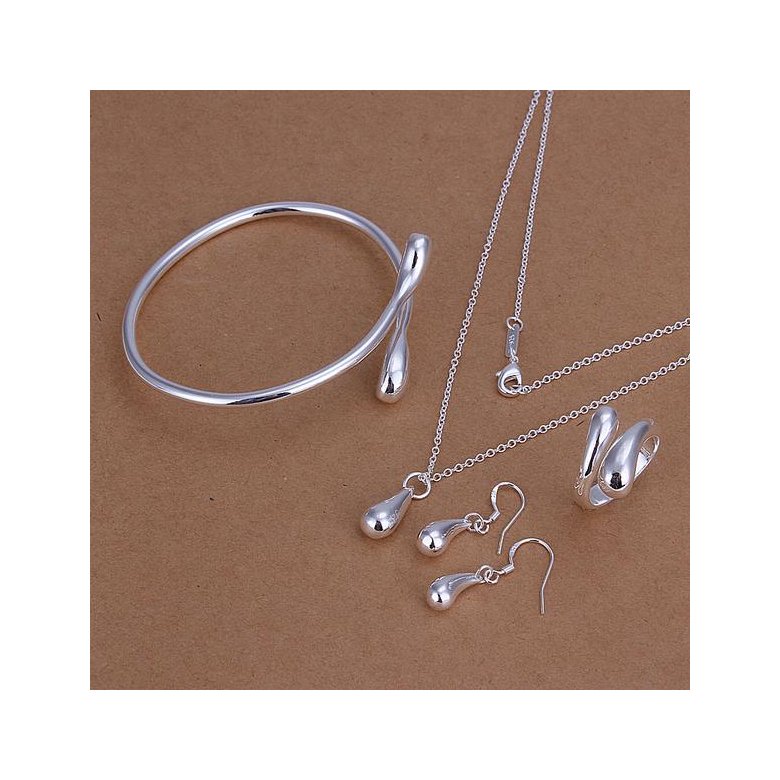 Wholesale Trendy Silver Round Jewelry Set TGSPJS713