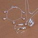 Wholesale Trendy Silver Water Drop Jewelry Set TGSPJS719