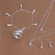 Wholesale Trendy Silver Water Drop Jewelry Set TGSPJS722