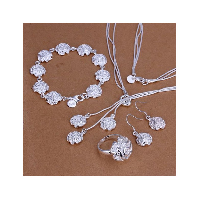 Wholesale Trendy Silver Plant Jewelry Set TGSPJS779