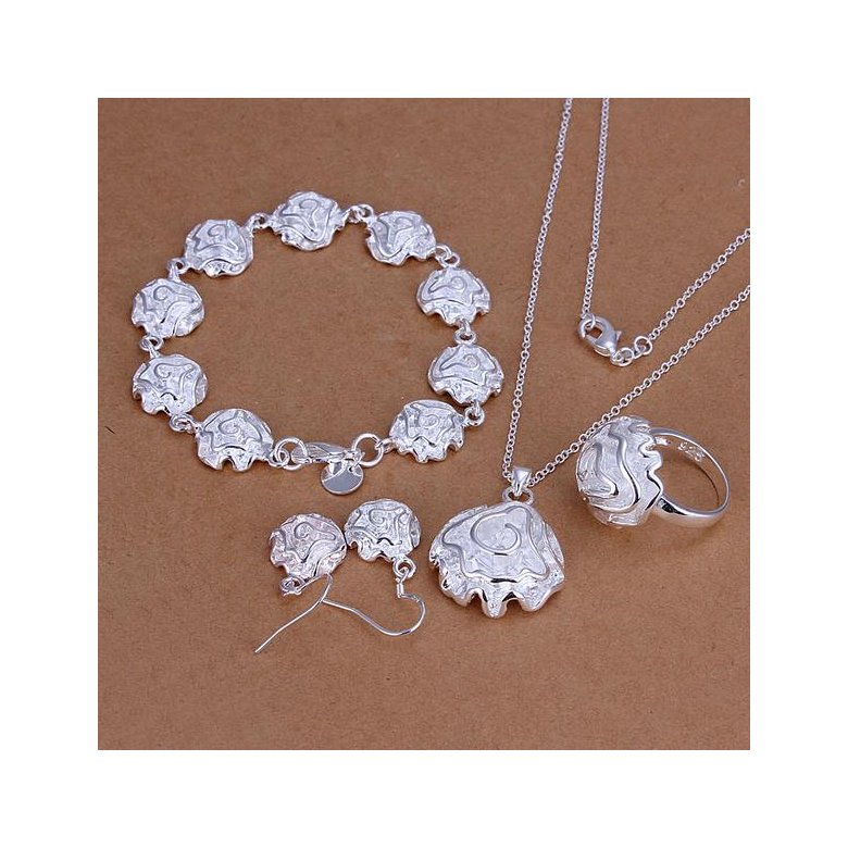 Wholesale Trendy Silver Plant Jewelry Set TGSPJS784