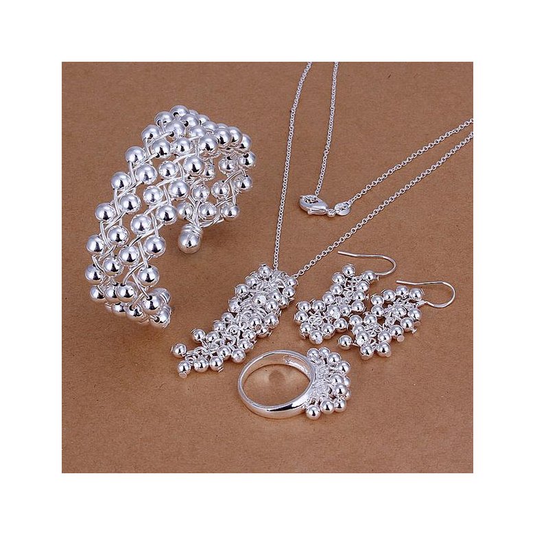 Wholesale Trendy Silver Round Jewelry Set TGSPJS796