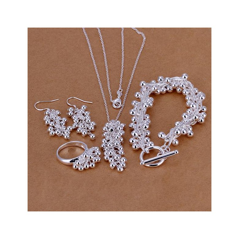 Wholesale Romantic Silver Ball Jewelry Set TGSPJS038